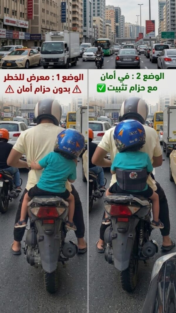 Ceinture pour enfants en moto